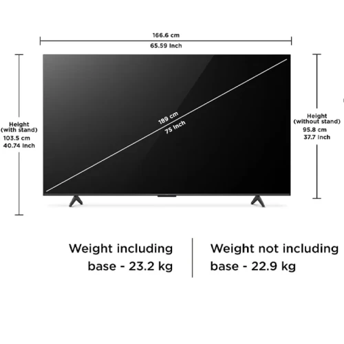 TCL 75 Inch 75C645/C655 4K Quantam Dot QLED Google Tv