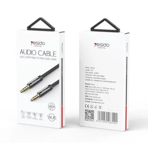 Yesido YAU15 2m Nylon Auxiliar Audio Cable