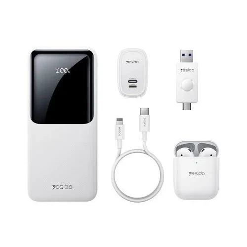 Yesido 5 IN 1 COMBO PACK CHARGER COMBINATION GIFT SET WHITE