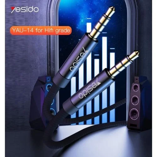 Yesido YAU15 2m Nylon   Auxiliar Audio Cable