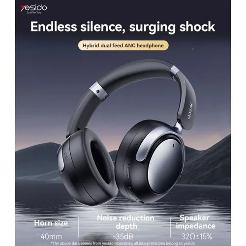 Yesido EP07 BT5.3 UItra-light Structure Strong Battery Life Hybrid Dual Feed ANC Headphone