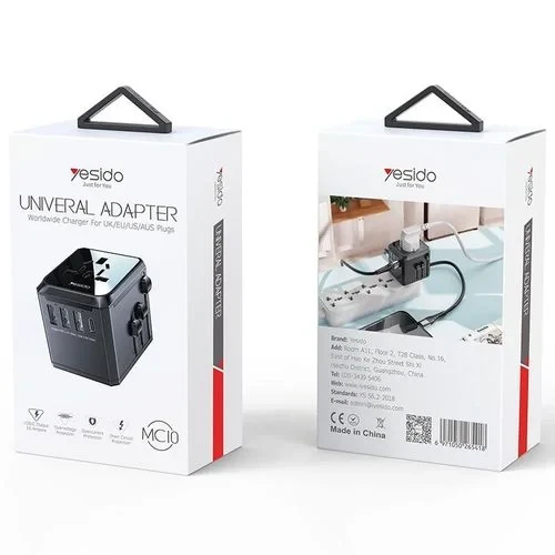 Yesido Type-C Ports Multi-function MC10 Universal Travel Adapter Plug