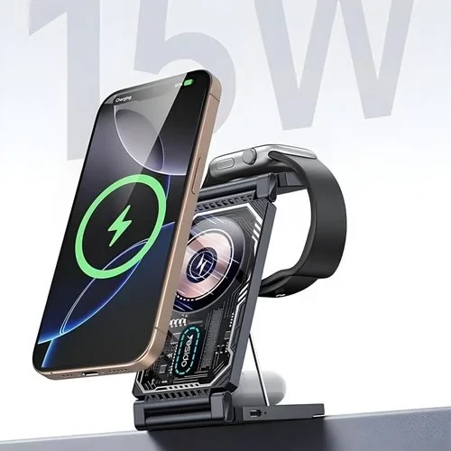 Yesido DS25 Foldable 3 in 1 Fast Charging Wireless Charger