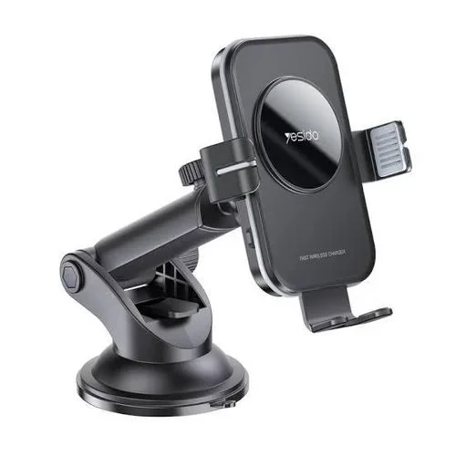 Yesido C188 15W Fast Wireless Charging Dashboard Phone Holder Black