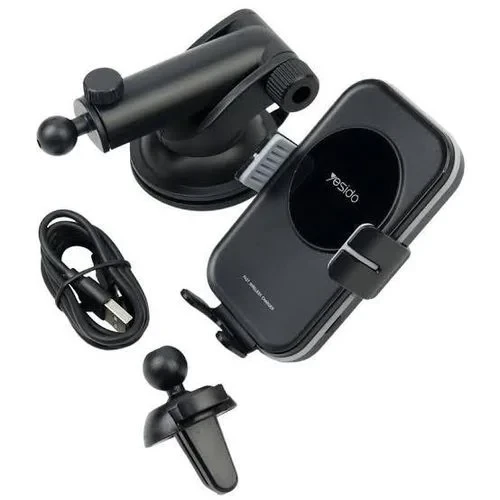 Yesido C188 15W Fast Wireless Charging Dashboard Phone Holder Black