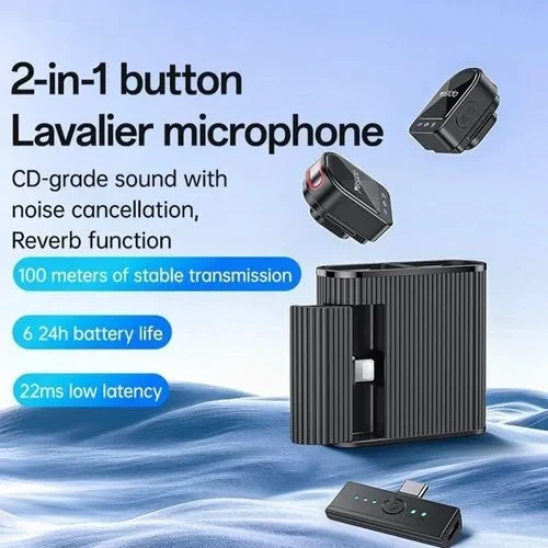 Yesido KR19 Dual Wireless Lavalier Microphone System (2-in-1)