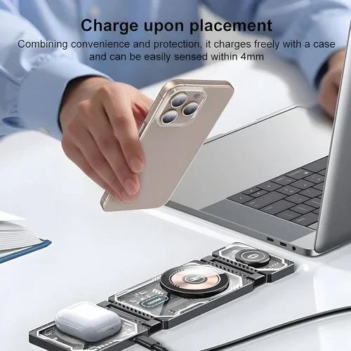 Yesido DS25 Foldable 3 in 1 Fast Charging Wireless Charger