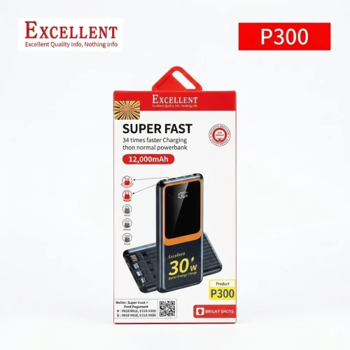 Excellent P300 Super Fast 30W Power Bank