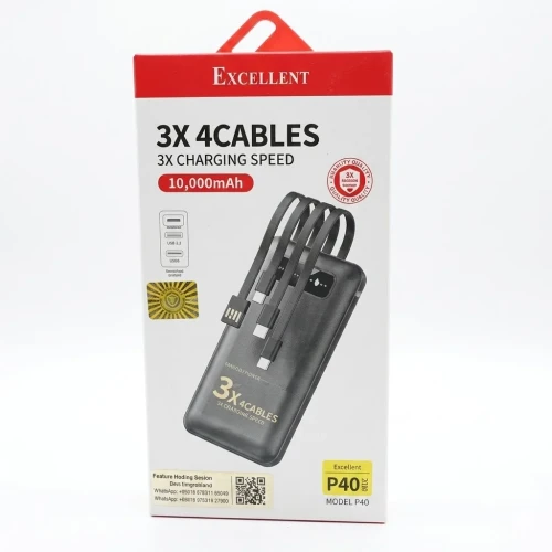 EXCELLENT P40 Max 10,000mAh Power Bank