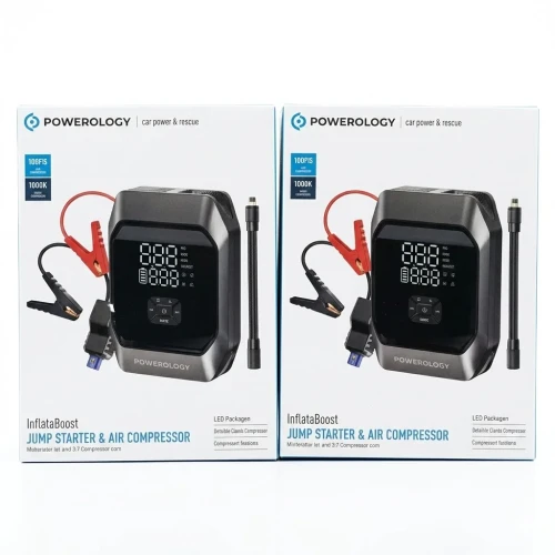 Powerology Inflate Boost 2in1 Jump Starter and Air Compressor