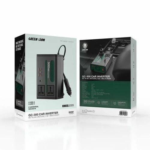 Green Lion GC300 Car Inverter 300W 7in1 Multi-Port