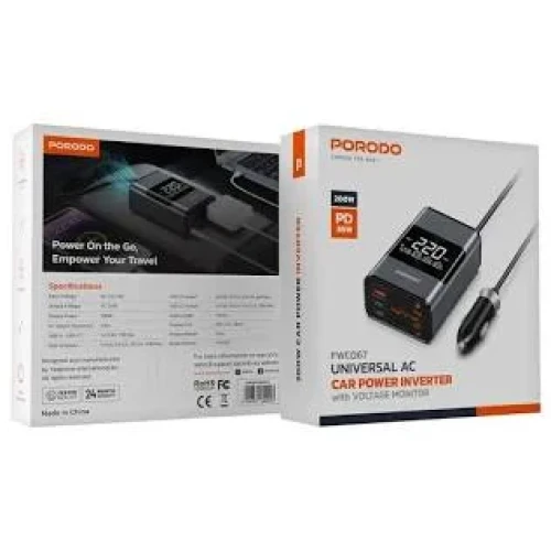 Porodo Universal Car Power Inverter 200W