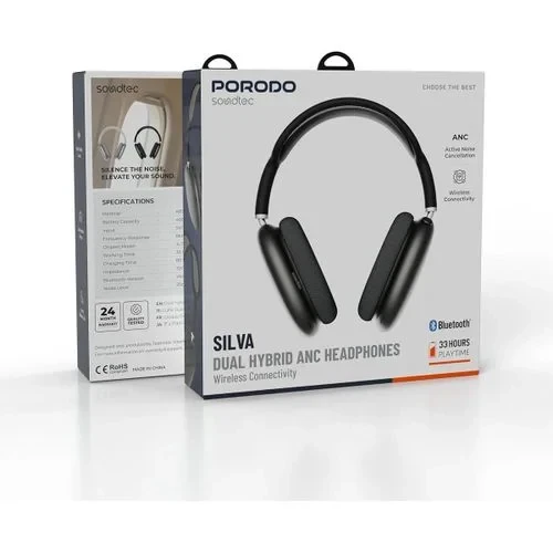 Porodo Silva Dual hybrid ANC Active Noise Cancellation Headphones