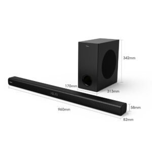 Hisense 2.1Ch Bluetooth Sound Bar with Wireless Subwoofer-200W