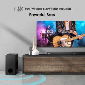 Hisense 2.1Ch Bluetooth Sound Bar with Wireless Subwoofer-200W