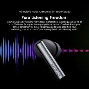 Oraimo FreePods Pro ANC Super Bass Wireless Earbuds - Black