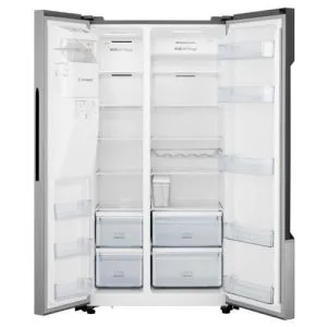 Hisense 700L Side By Side Fridge With Water And Ice Dispenser - Silver