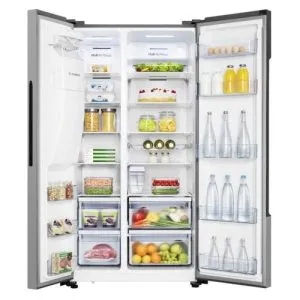 Hisense 700L Side By Side Fridge With Water And Ice Dispenser - Silver