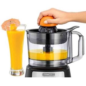 Black+Decker 600W Food Processor with Blender, Grinder & Juicer , Silver/Black - FX650-B5