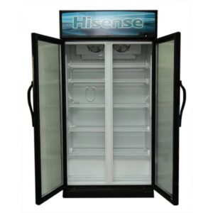 Hisense Showcase Chiller 990 Liter Double Doors Black Model FL99WCD1-1 Years Full & 5 Years Compressor Warranty.