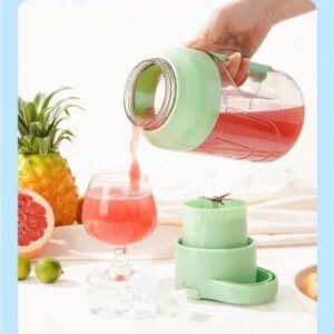 1500ML Electric Fruit Juicing Barrel Outdoor Ton Juicer Tritan Material USB Charging Double Cover Juicer Can Crush Portable Sports Cup Smoothie...