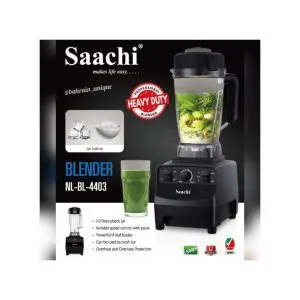 Saachi 2L Multi-Functional Heavy-duty Commercial Blender Juicer -Black.