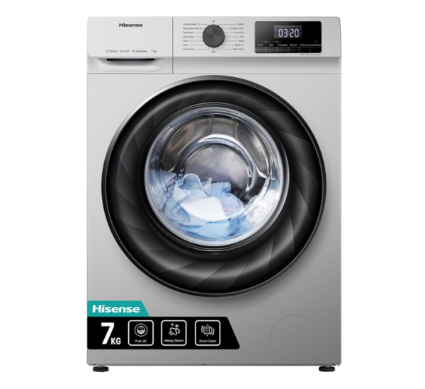 Hisense 7Kg Front Loader Washing Machine with Inverter Silver