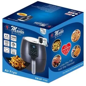 Electro Master 4.5 Litres Airfryer With Unique Air Technology - Black