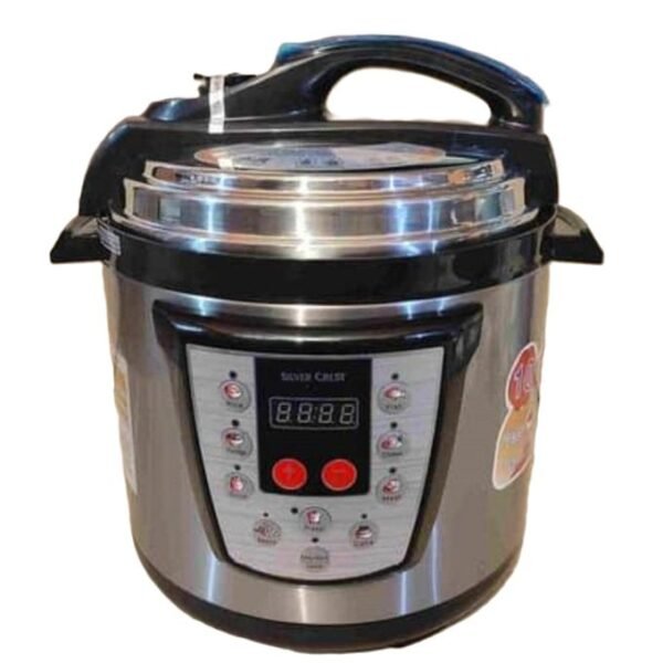 silver crest 5L 6L Stainless Steel 10 In 1 Multifunction Smart LCD Home Digital Rice Cooker Electric Pressure Cooker - Silver