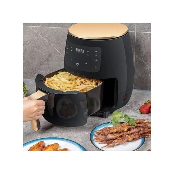 SilverCrest 6 Liters Large Oil Healthy Air Fryer-Black/Green - Image 3