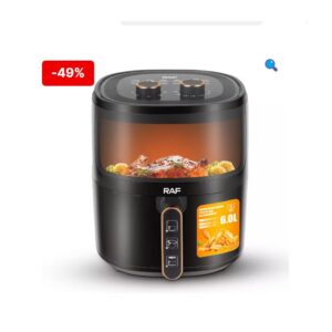 RAF 6 Litres Healthy Oil Free Air Fryer - R.5324 – Black