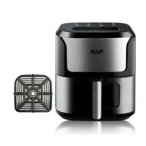 RAF 6.8 L Multifunctional Visual Air Fryer - Silver & Black