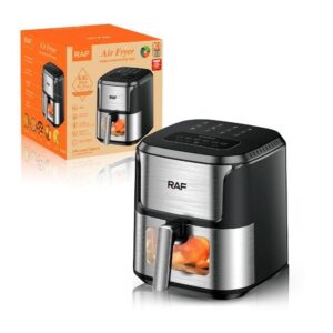 RAF 6.8 L Multifunctional Visual Air Fryer - Silver & Black