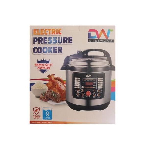 Digiwave 9L Electric Pressure Cooker 1300W - Silver - Image 2