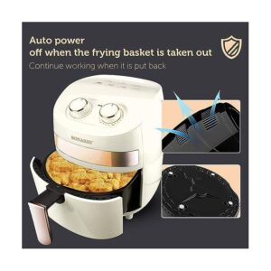 Sonashi Airfryer With 60Minutes Timer And Over heat protection-Cream/Black/Gold