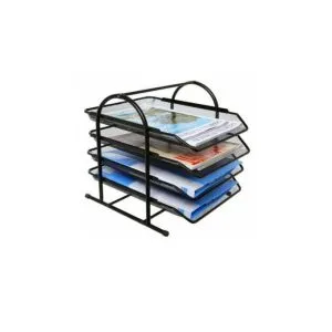 Genuine Metallic Document Tray 4 Layers  - Black