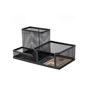 Genuine Metallic Office Desk Organiser -Black