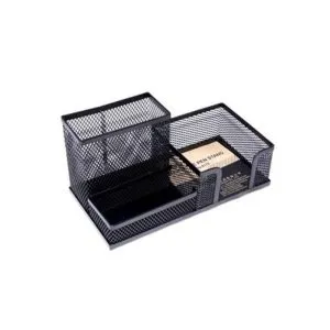 Genuine Metallic Office Desk Organiser -Black