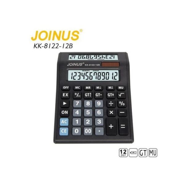 Joinus 12 Digit Large Lcd Display Calculator - Black - Image 2