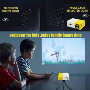 Mini Pocket LED Projector Portable LCD Projector 400 Lumens - White