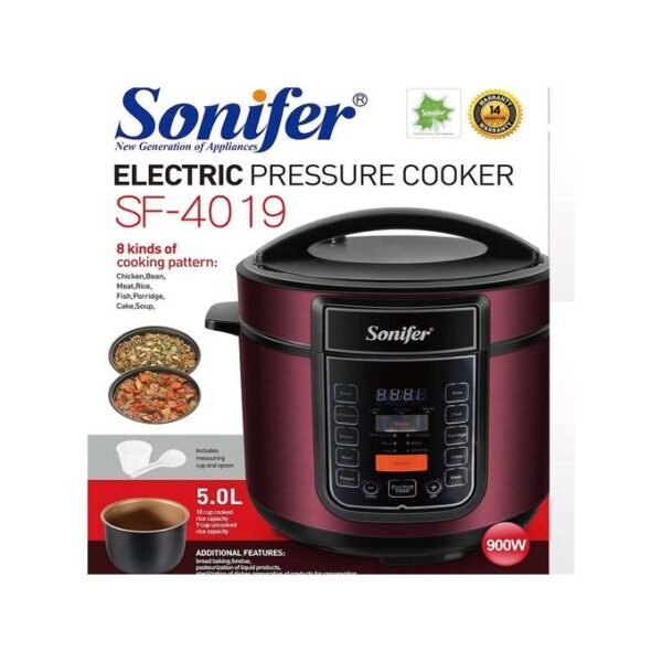 Sonifer Multi Function 5L Electric Pressure Cooker Rice Cooker Steamer - Multi-colour. . - Image 5