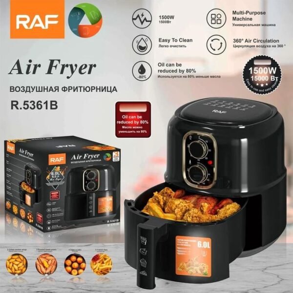 Raf Fast Baking Frying Airfryer For Cooking Healthy Foods Without Oil-Multicolours - Image 4