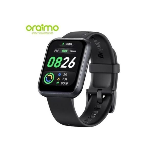 Oraimo Smart Watch OSW - 32 Calling, Quick Reply Sms Smart Watch - Black