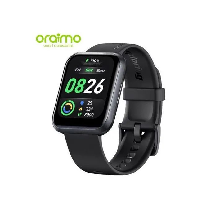 Oraimo Smart Watch OSW 32 Calling Quick Reply Sms Smart Watch Black Sell Connect Uganda