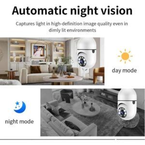 Wireless WiFi Light Bulb Camera Security Camera 1080p WiFi Smart 360 Surveillanc