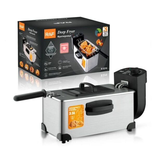 RAF 3.5 Litres Electric Stainless Steel Deep Fryer 2000W | R5299 - Image 3
