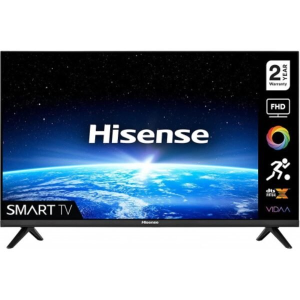 Hisense 40-inch Class A4 Series (40A4G) Smart LED TV, VIDAA OS, Built-in Wi-Fi, HDR, Dolby Atmos, Free-to-Air Decoder