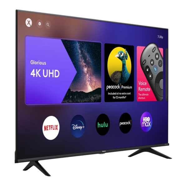 Hisense 50-inch 4K Ultra HD Smart TV, VIDAA, 50A6HS; Built-in Wi-Fi, HDR, Dolby Atmos, VIDAA, Bluetooth