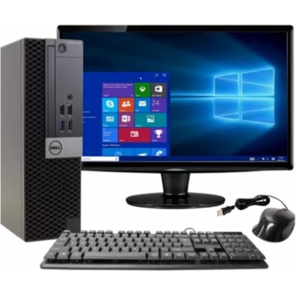 DELL Refurbished Desktop Computer, Core i3, 500GB HDD, 4GB RAM, 19-Inch Monitor – Black
