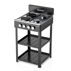 Saachi 2 Gas + 2 Hotplates Table Top Cooker With Shelves